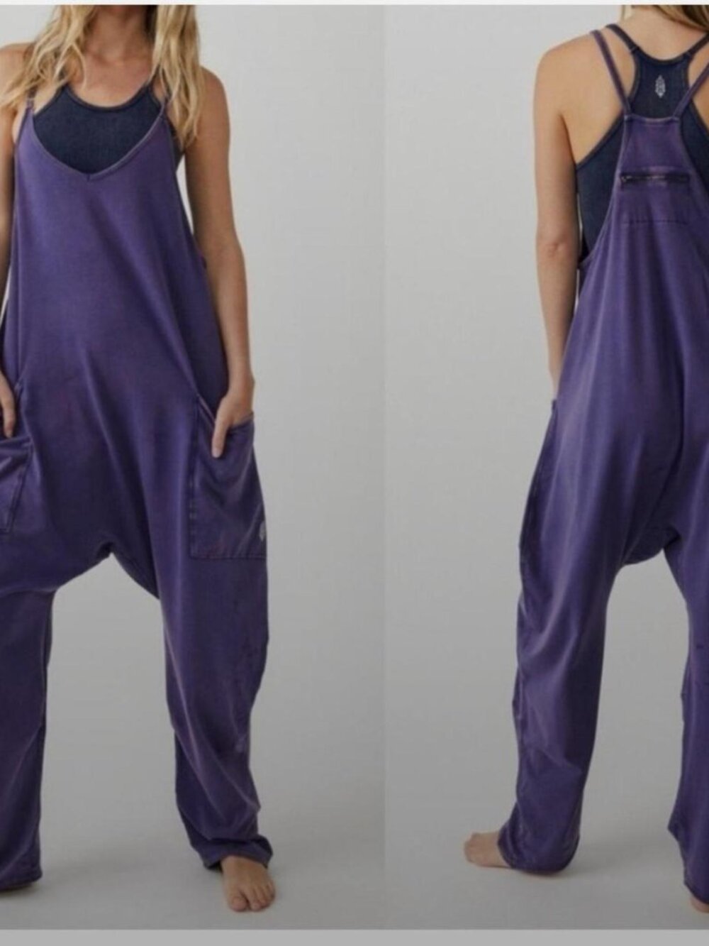 FP Movement by Free People Purple Slouchy Jumpsuit